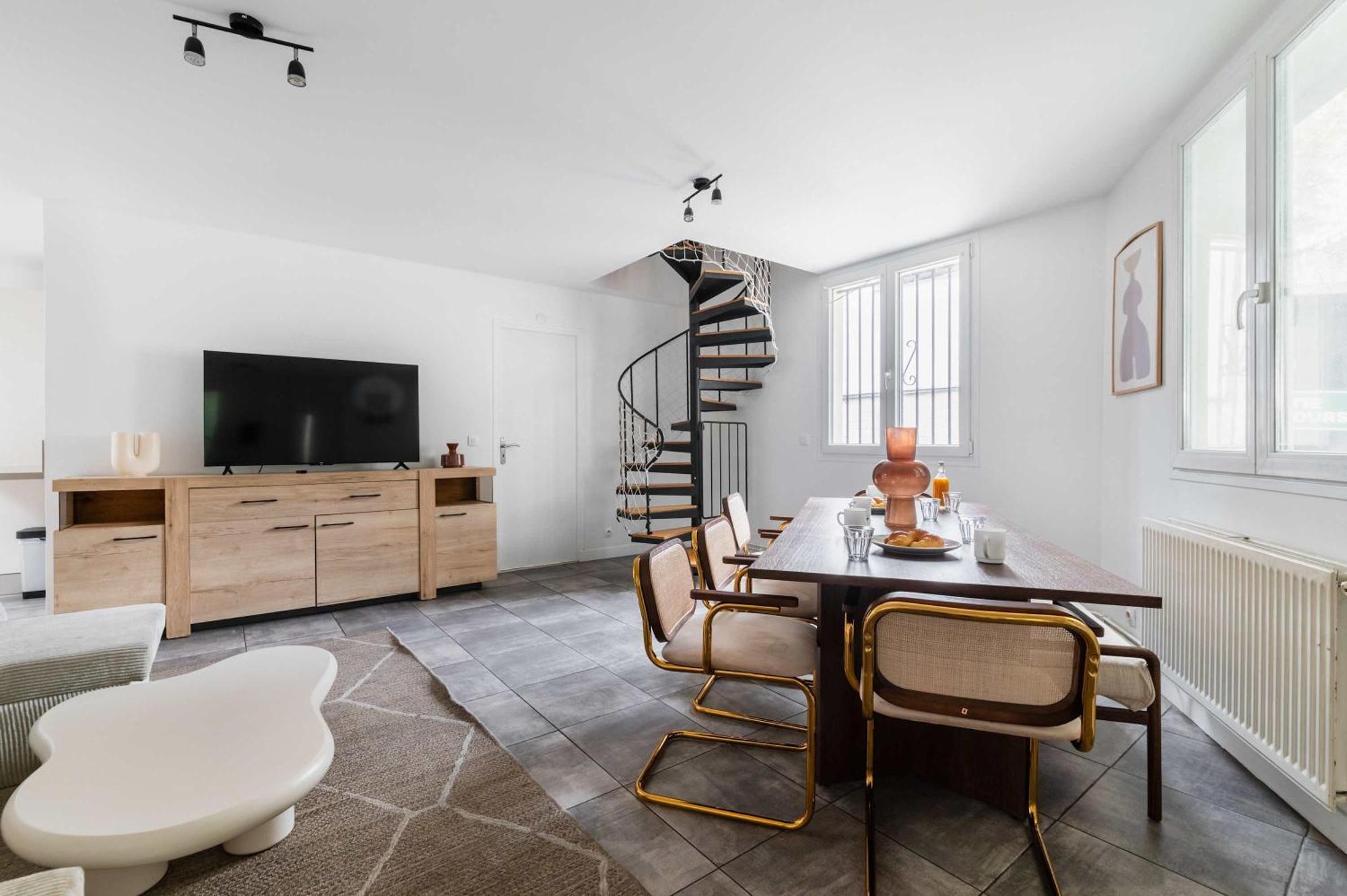 Villa Romainville Paris Pour 8 Personnes - Flat-Guest Exterior photo